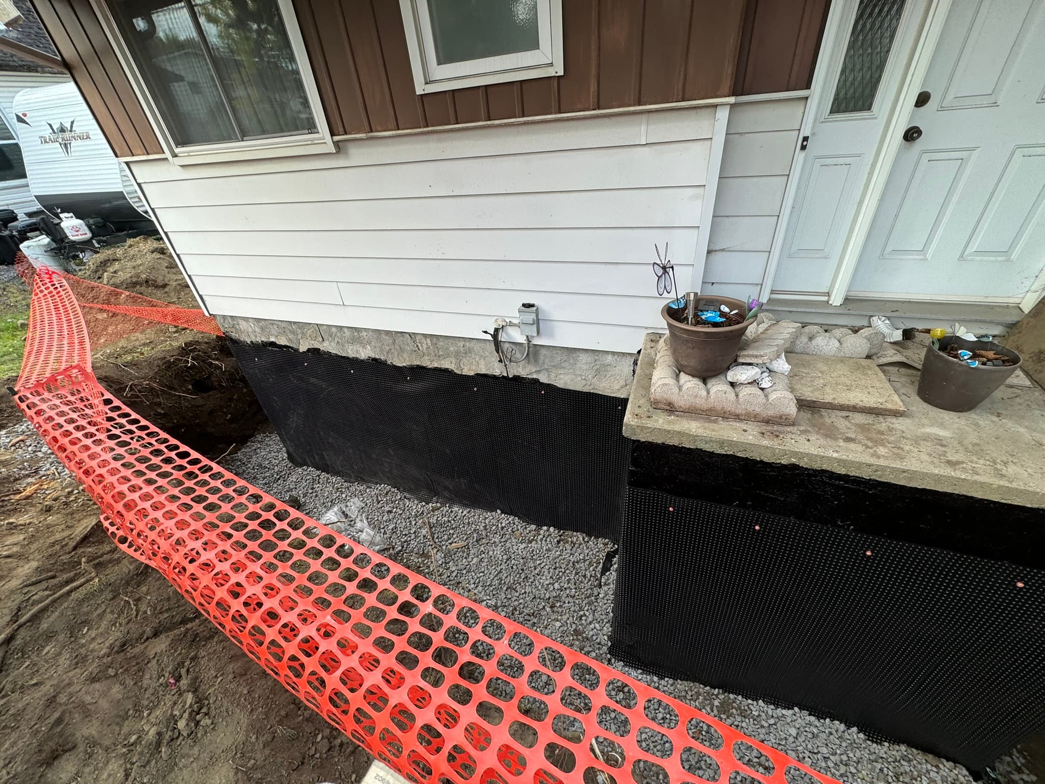 Professional foundation repair work